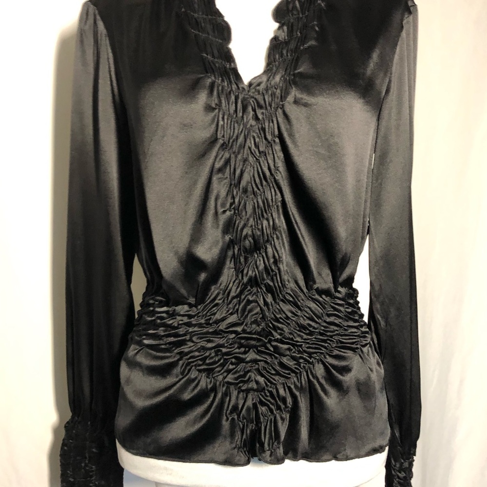 View Silk Ruffled Top - Picture 9 of 11